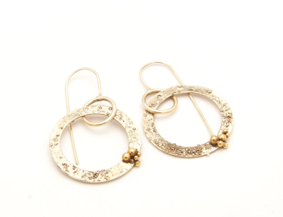 Reticulated Series Drop Circles Earrings