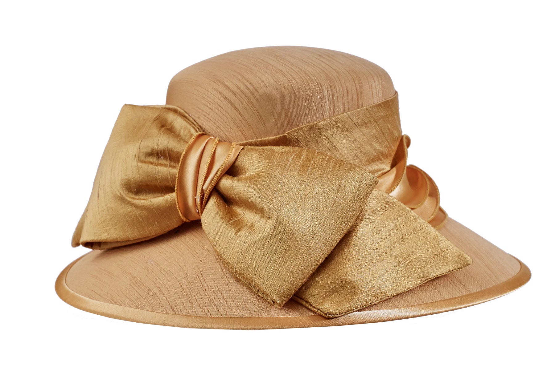 Shantung Bow Hatter - Gold
