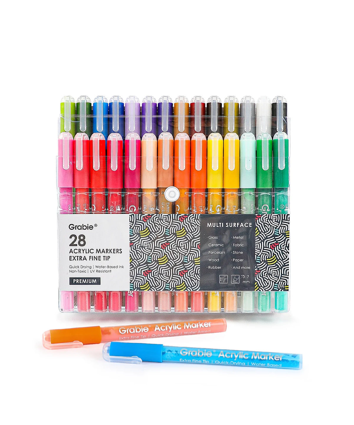 Extra Fine Tip Acrylic Paint Markers (set of 28)