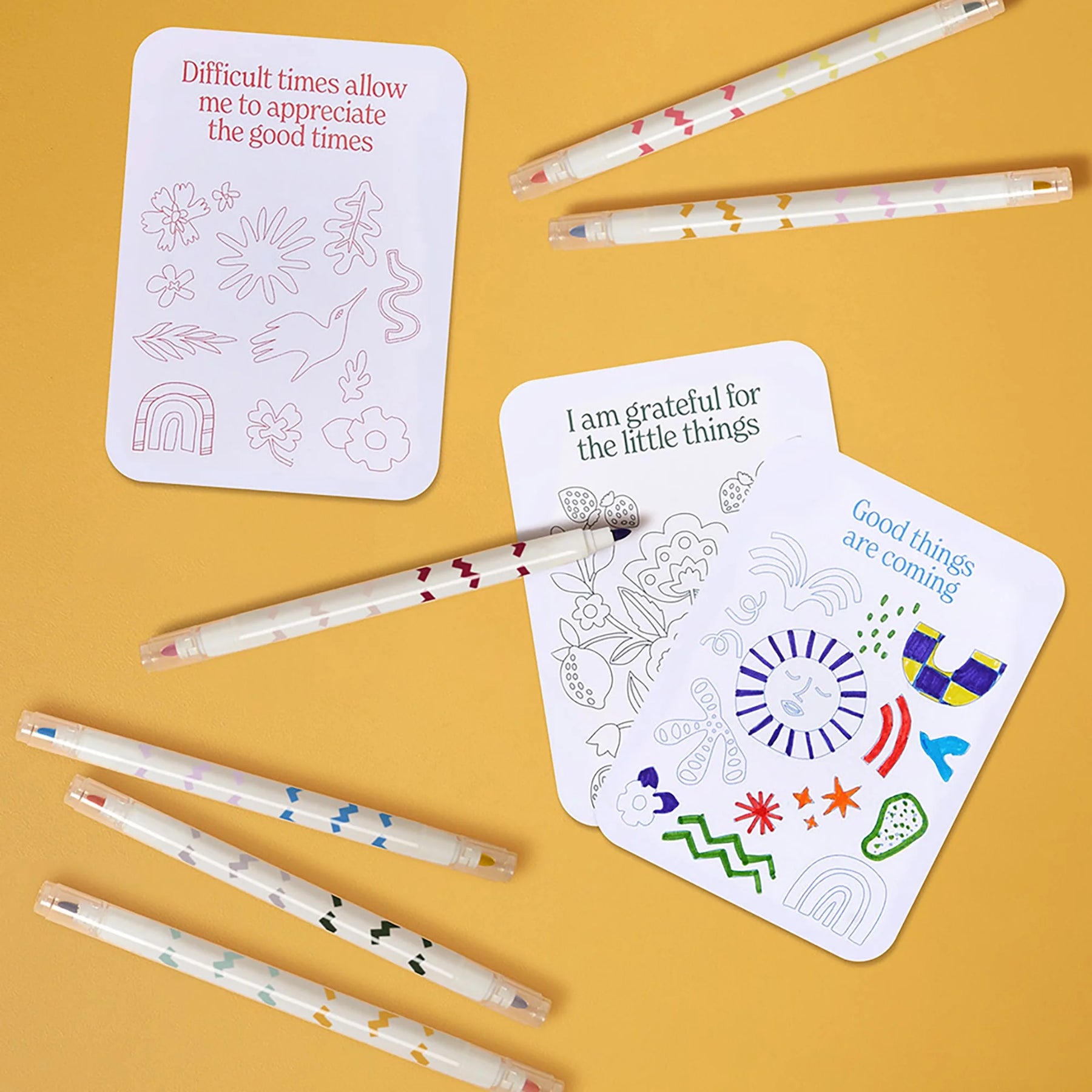 Color Your Own Affirmation Cards