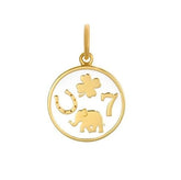 Lucky You Small Pendant (all gold/alpine white)