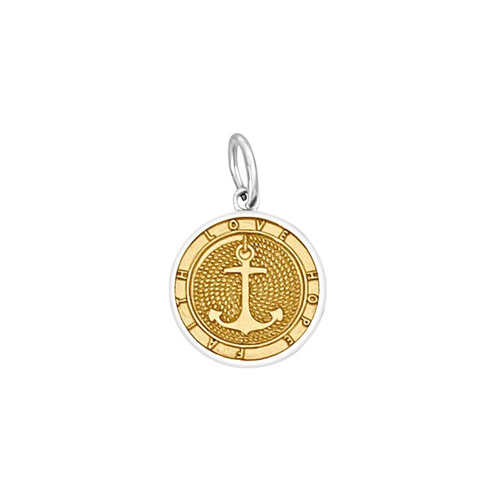 Anchor Small Pendant (gold center)