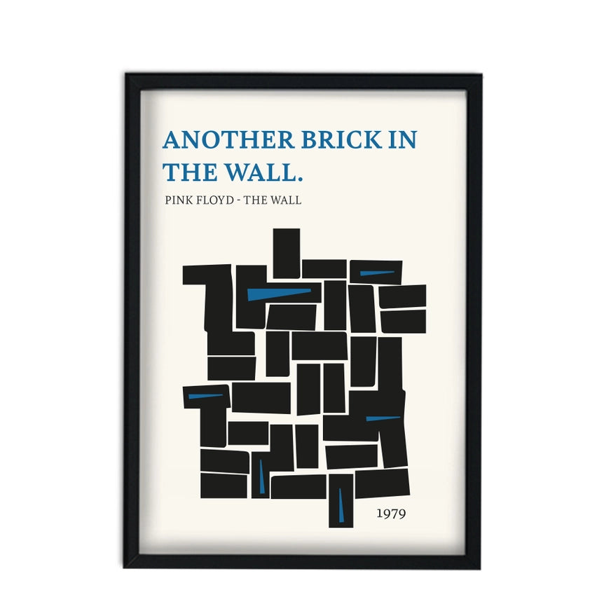 Another Brick In The Wall Retro Art Print