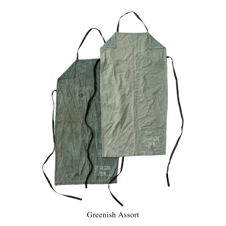 Vintage Wool Trousers Apron - Greenish Assort