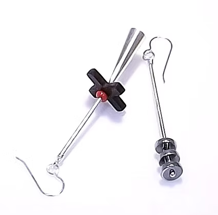 E061 Asymmetric Charms Earrings
