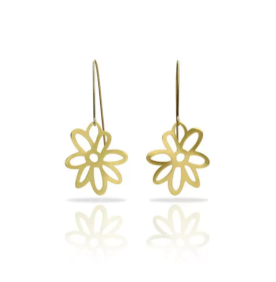 Awen hook gold-plated earrings