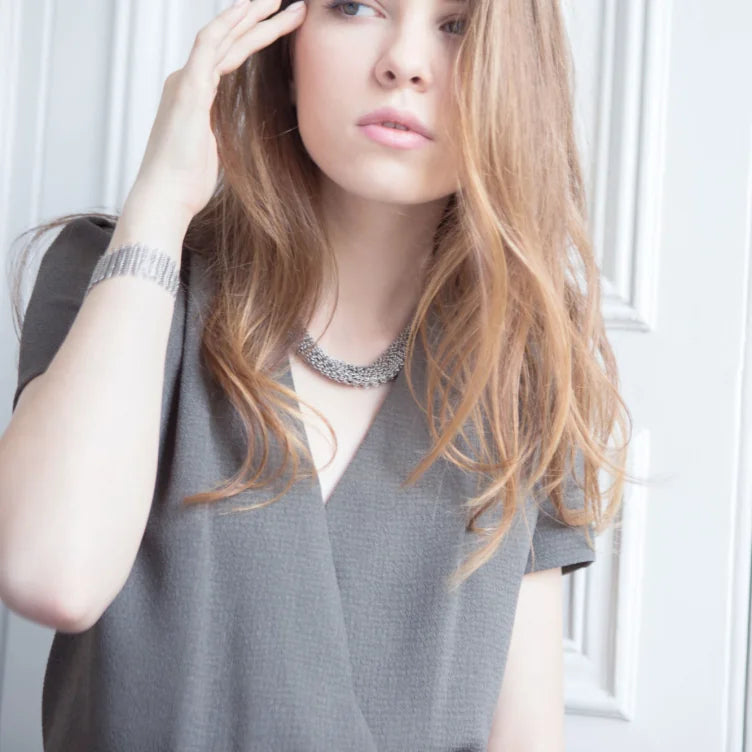 Pascale Lion Collection B AR S/M Bracelet (silver finish)