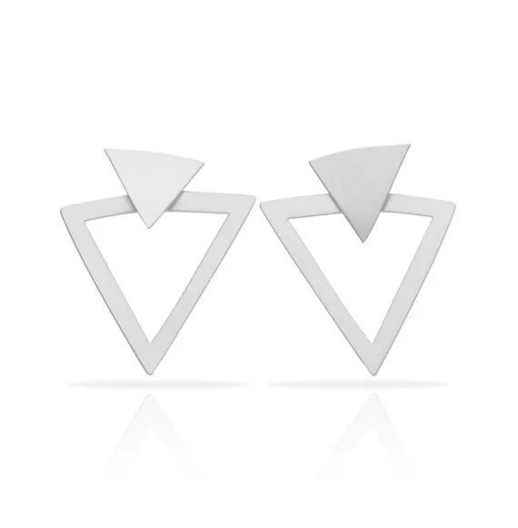 Bau silver-plated earrings
