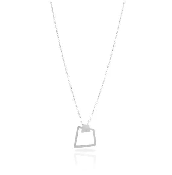 Bau silver-plated short pendant
