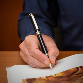 Black Rollerball Pen w/Gold