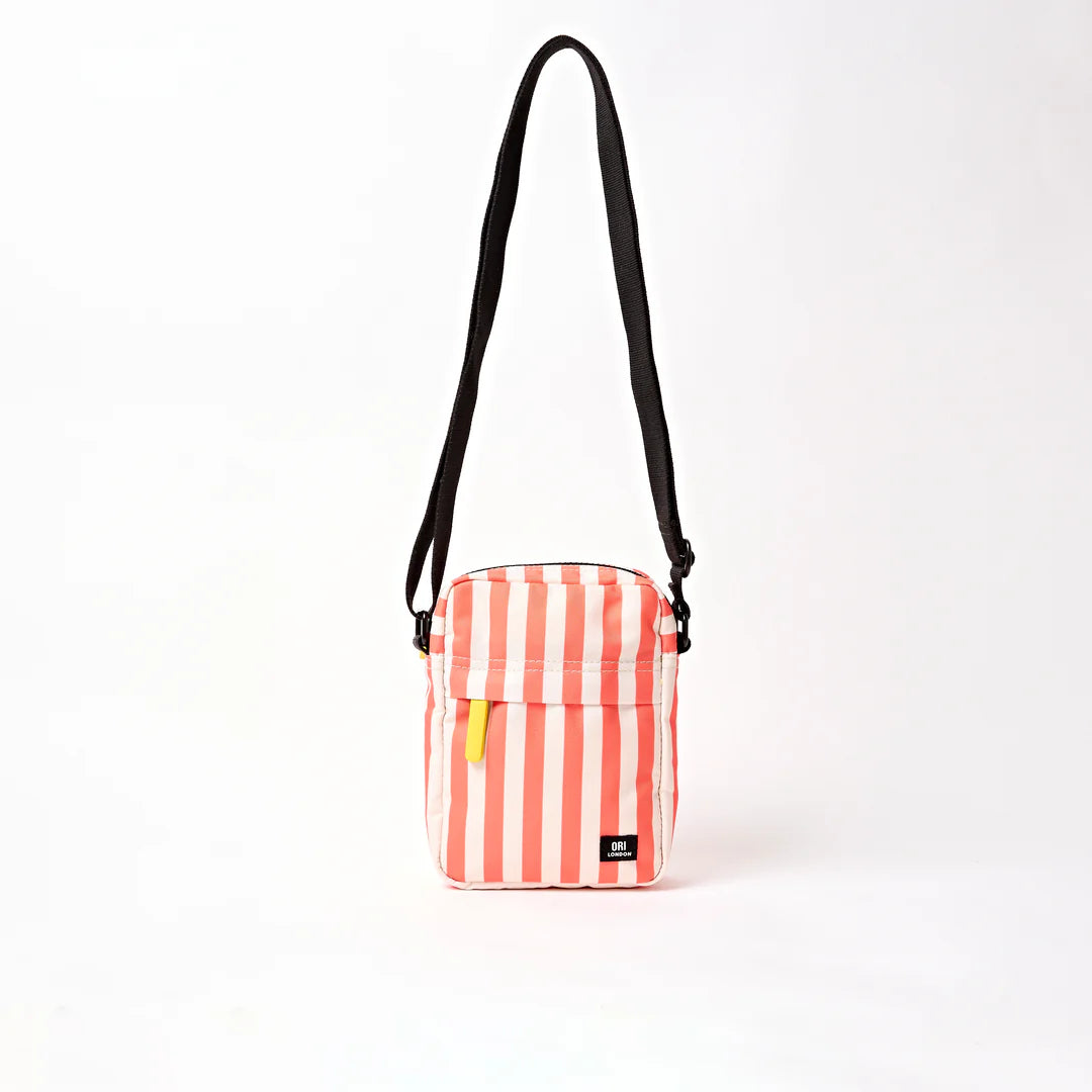 Bond Pocket Crossbody Bag - coral stripe