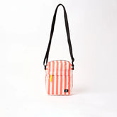 Bond Pocket Crossbody Bag - coral stripe