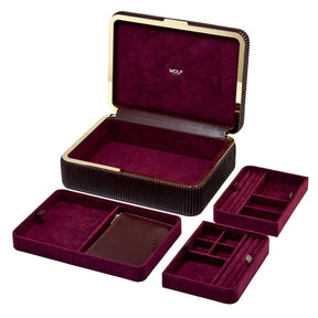 Bella Medium Jewelry Box - Bordeaux