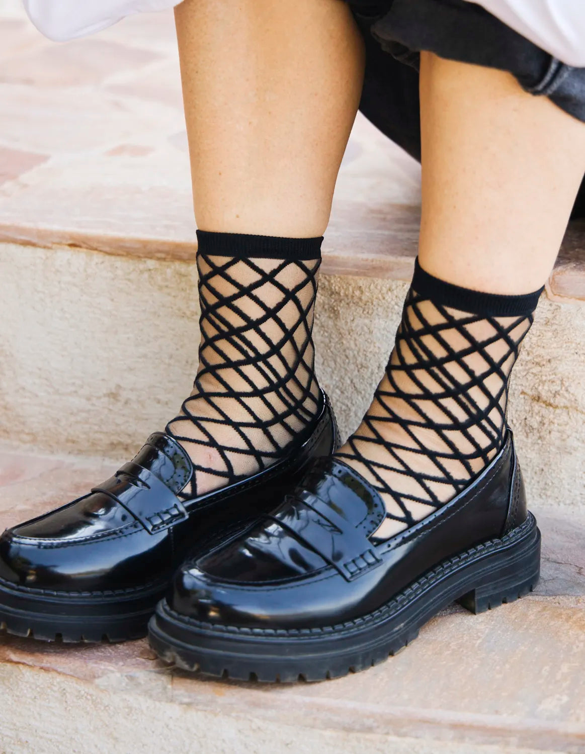 Brooklyn Bridge Black Socks