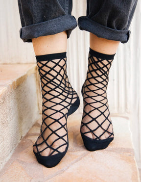 Brooklyn Bridge Black Socks