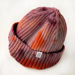 Hand-dyed Beanie Hat - Brunette