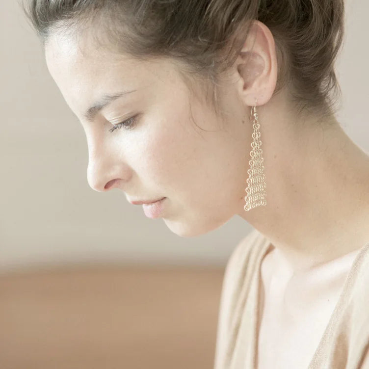 Pascale Lion Collection B Triangle Earrings DO (golden finish)