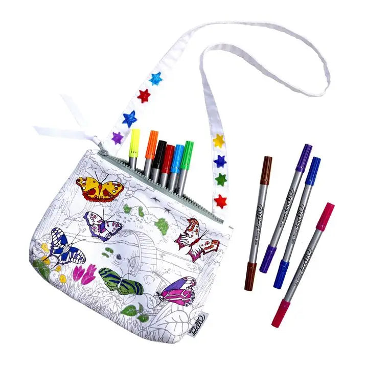 Eat Sleep Doodle Butterfly Crossbody Bag