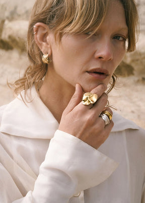 Carrara Abstract Ring