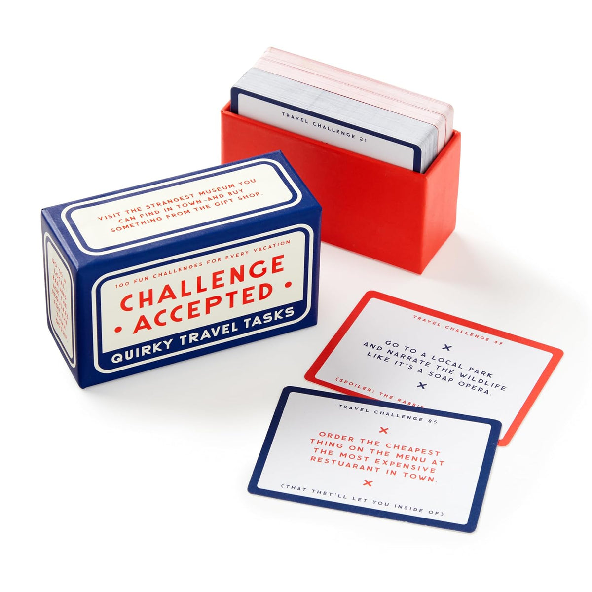 Challenge Accepted – Travel Tasks Deck of 100 Double Sided Unique Challenge Cards