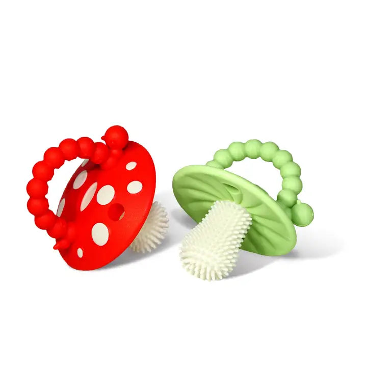 Chompy Mushroom Silicone Teether - 2 Pack