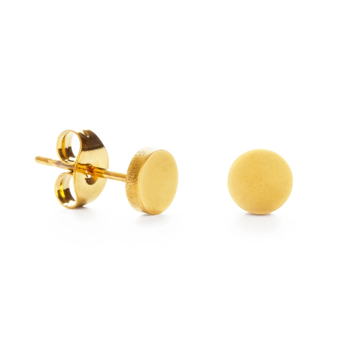 Circle Stud Gold Plated Earrings