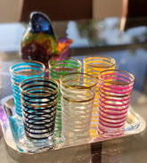 Colored Stripes Tea Glass (129)