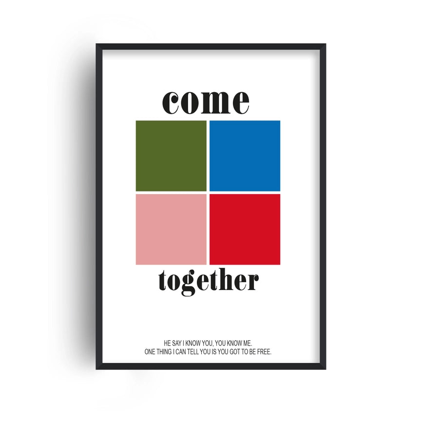 Come Together Beatles Inspired Retro Giclee Art Print