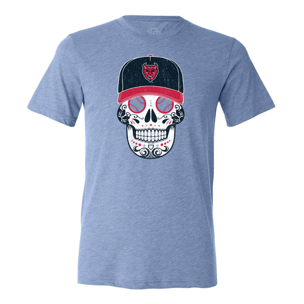 Men's Demonios Copa Sugar Skull T-Shirt (lt blue)