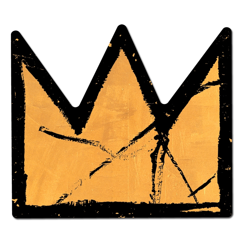 Basquiat Gold Crown Sticker