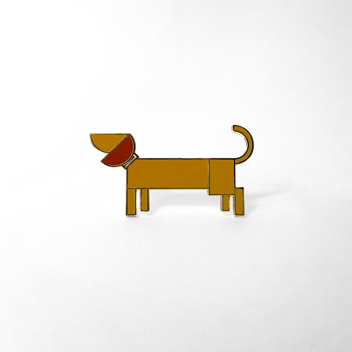 Brown Dachshund Brooch