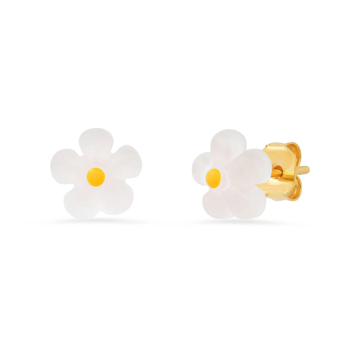 White Cloudy Flower Earrings