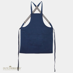 Suspender Apron - Dark Blue Canvas