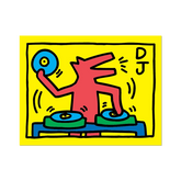 Keith Haring DJ Dog Sticker