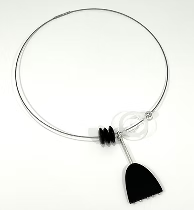 N087 Dome Drop Necklace
