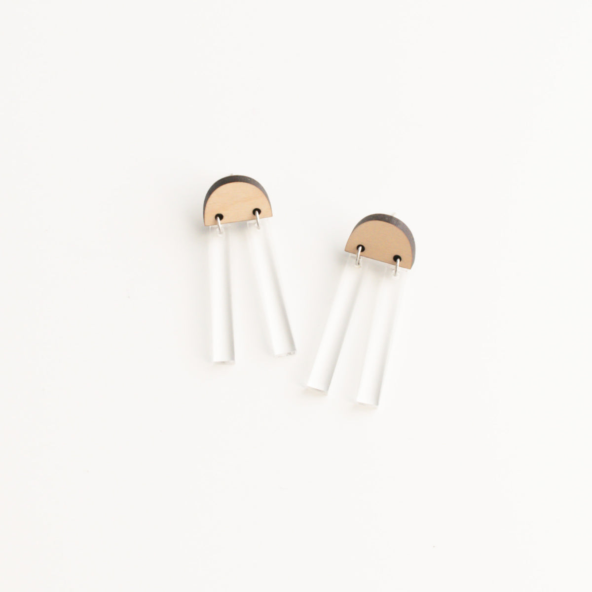 Double Bar Duo Earrings (maple)
