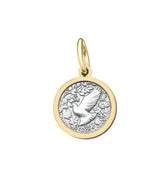 Dove Mini Pendant (gold/gray pearl)