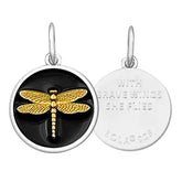 Dragonfly Small Pendant (gold center)
