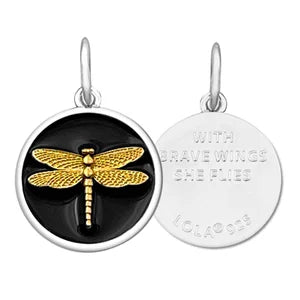 Dragonfly Small Pendant (gold center)