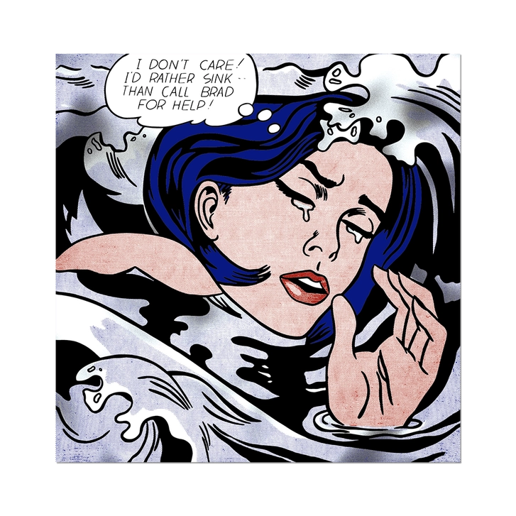 Roy Lichtenstein Drowning Girl Sticker