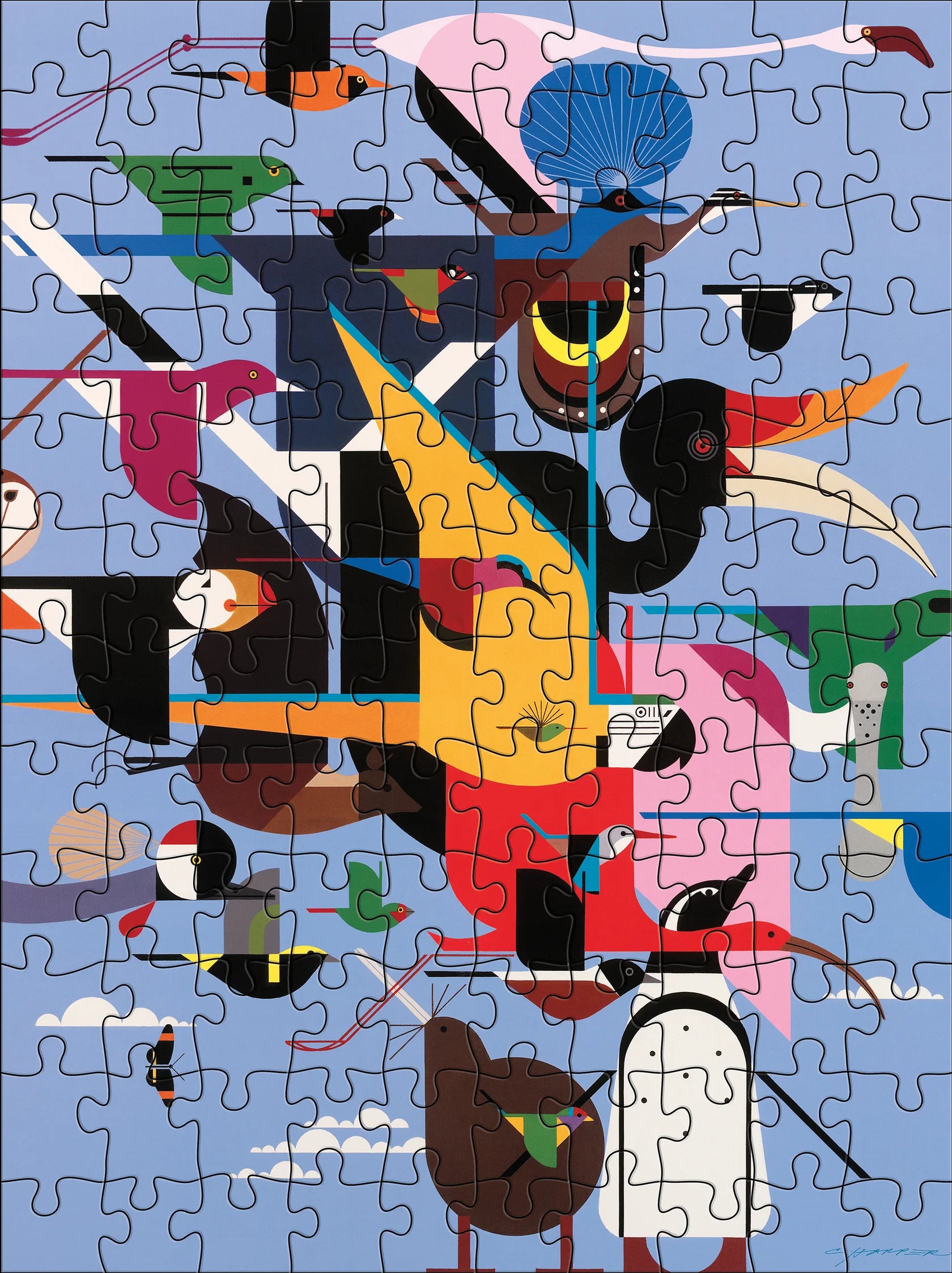 Charley Harper 120-Piece Double-Sided Puzzle