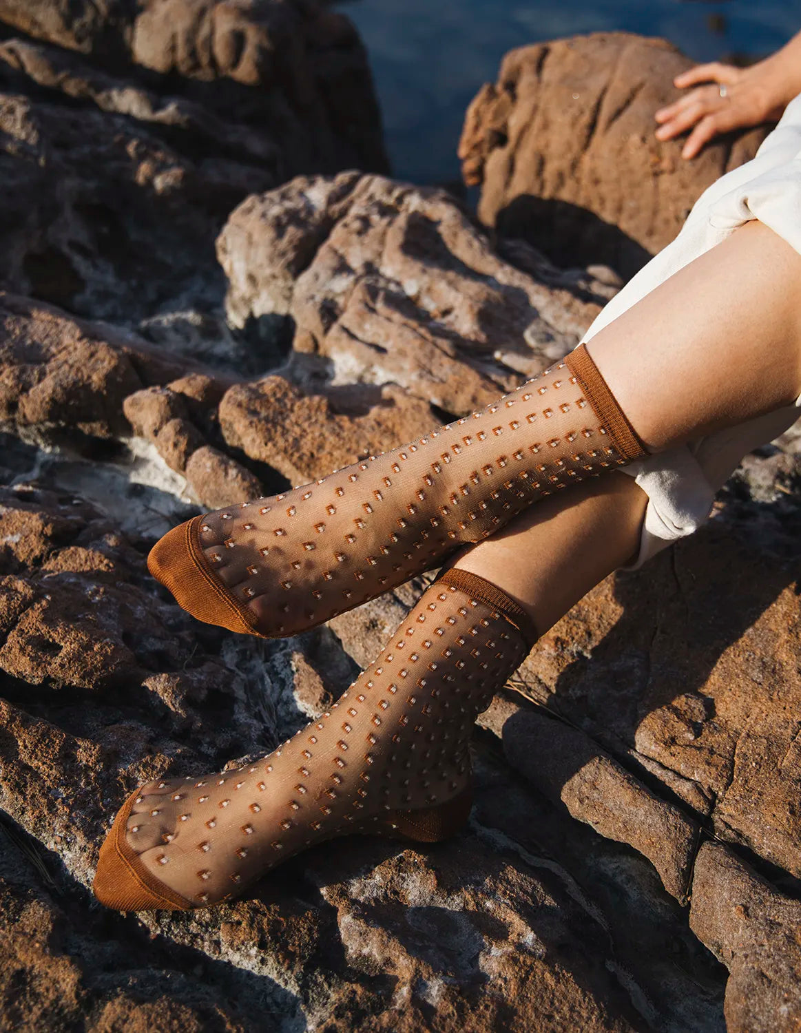 Crescent Dunes Brown Socks