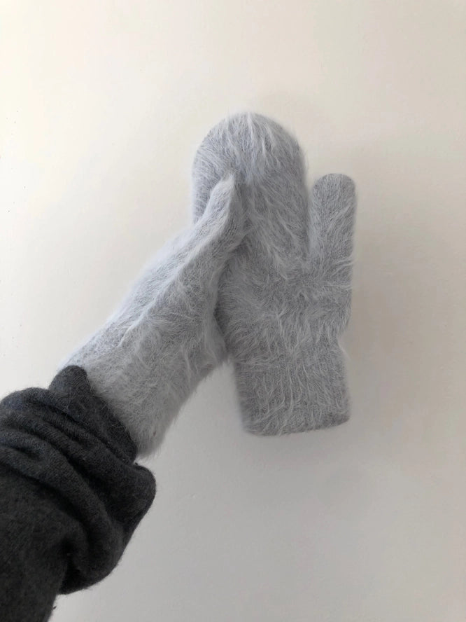 Fluffy Angora Mittens