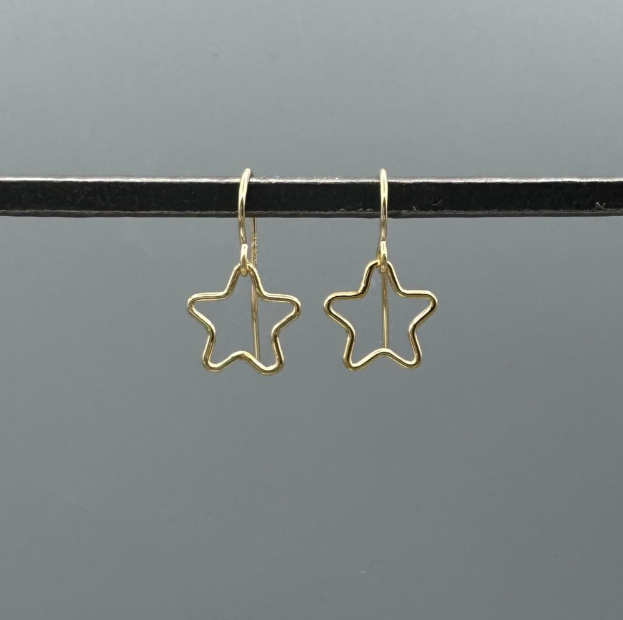 EG758 | Gold Filled Open Star Earrings
