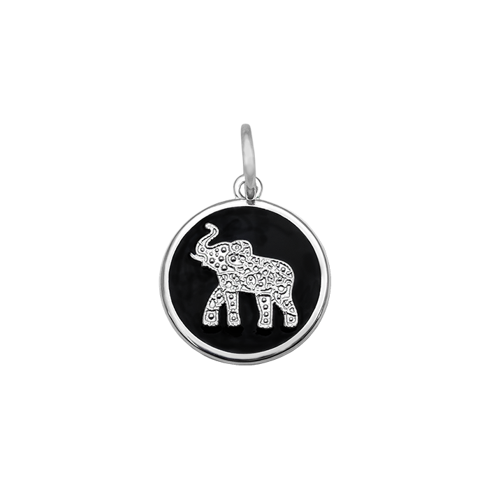 LOLA Elephant Small Pendant (silver/black)
