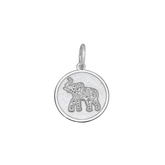LOLA Elephant Small Pendant (silver/alpine white)