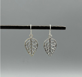ES128 | Silver Cut Out Leaf Earrings