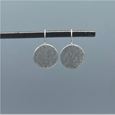 ES323 | Silver Hammered Disc Earrings