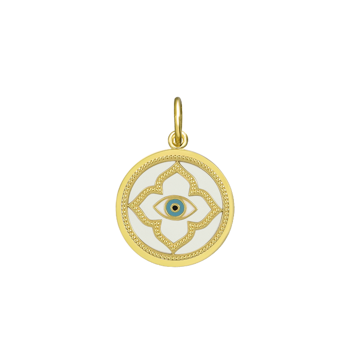 LOLA Evil Eye Small Pendant (gold/alpine white)