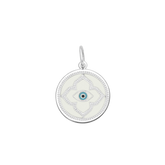 LOLA Evil Eye Small Pendant (silver/alpine white)